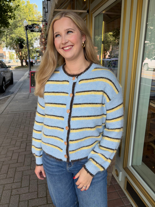 Claire Stripe Cardigan