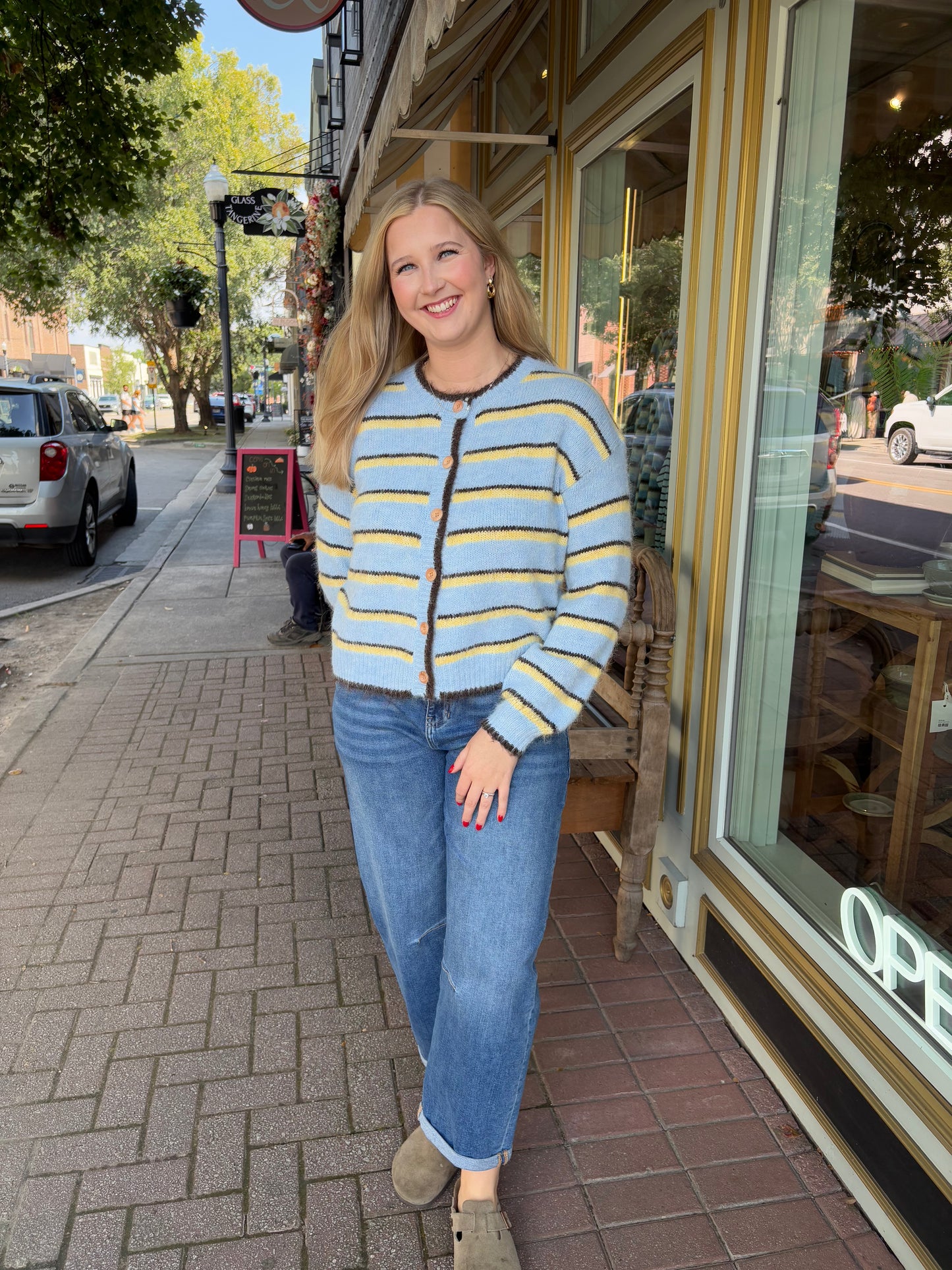 Claire Stripe Cardigan
