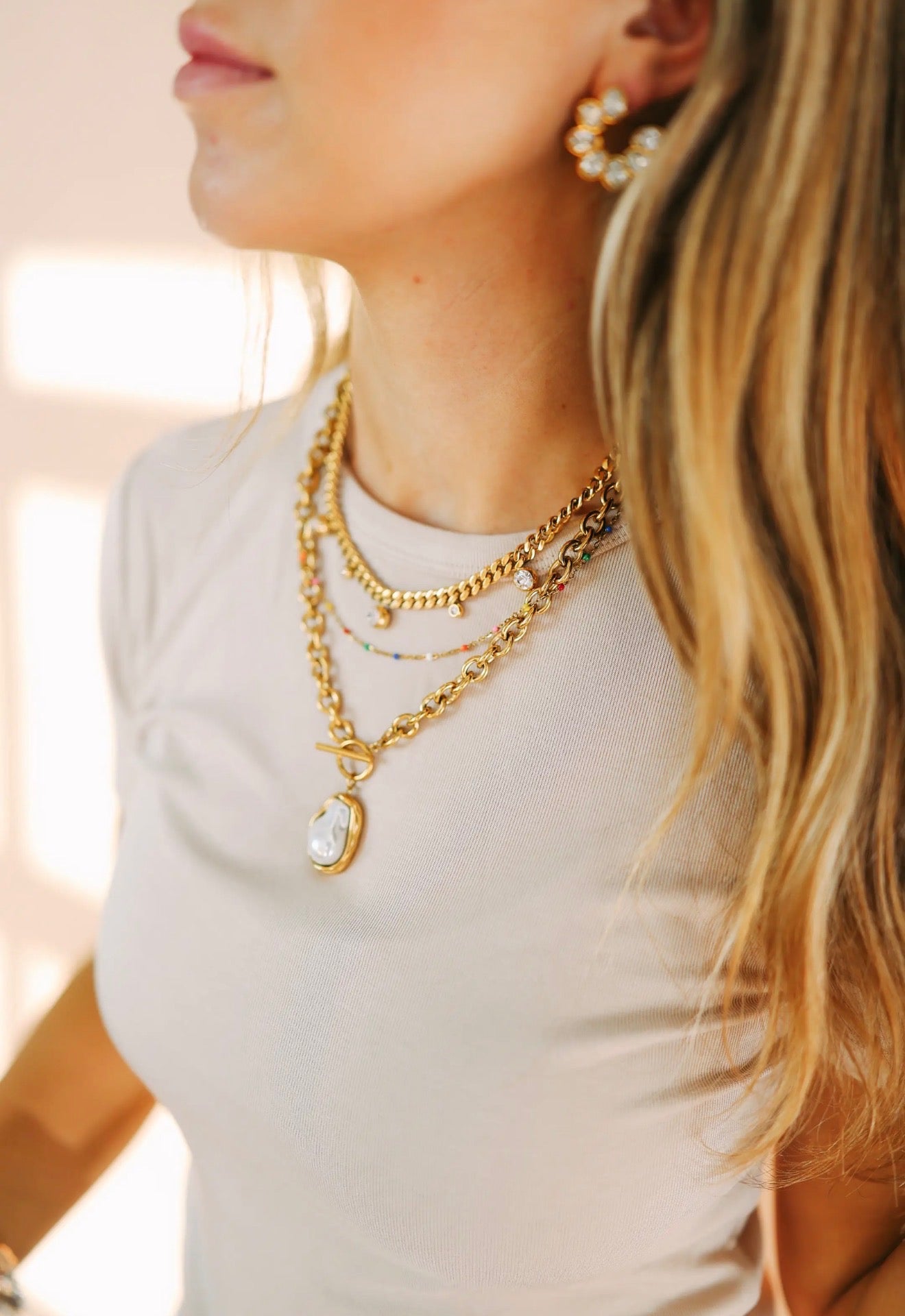 Golden Pearl Necklace