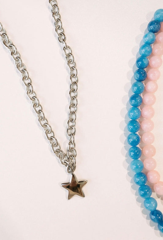Shooting Star Necklace - Silver